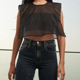 CHAIN TASSEL BIB